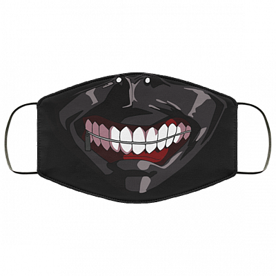 Tokyo Ghoul Smiling Washable Washable Reusable Custom - Printed Cloth Face Mask Cover, White, Cloth Face Cover