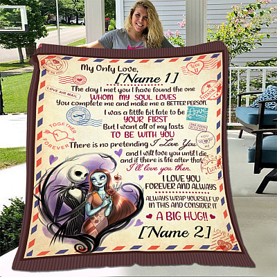 Alternative view of Personalized Jack My Only Love the Day I Met You I Found the One Fleece Blanket - Mink Sherpa Blanket