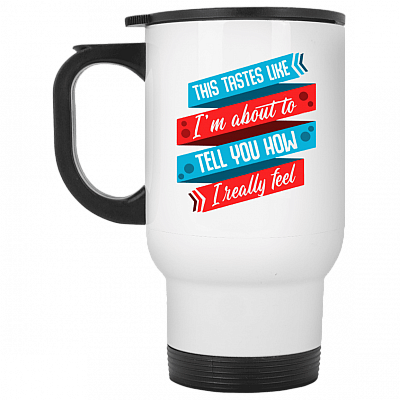 14 oz. White Travel Mug