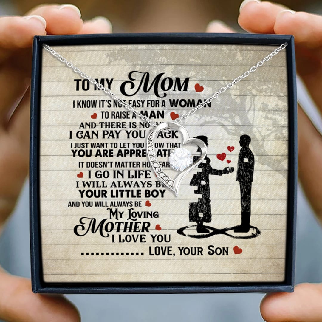 1. To My Mom_Son Forever Love Necklace (Silver) 3