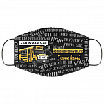 Funny School Bus Driver Life Cloth Mask, Black, Cloth Face Cover