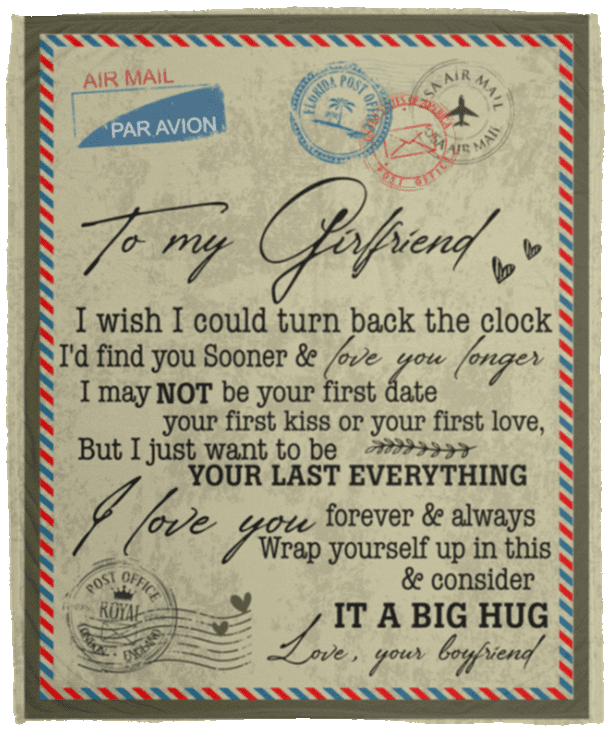 To My Girlfriend I Wish I Could Turn Back The Clock Letter Fleece Blanket - Premium Sherpa Blanket - Woven Blanket, White, Cozy Plush Fleece Blanket - 50x60 To My Girlfriend I Wish I Could Turn Back The Clock Letter Fleece Blanket - Premium Sherpa Blanket - Woven Blanket, White, Cozy Plush Fleece Blanket - 50x60