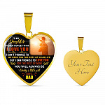 Dad to My Daughter Never Forget That I Love You I Can't Promise to Be Here Heart Pendant Necklace - Heart Luxury Necklace (Gold Plated) Dad to My Daughter Never Forget That I Love You I Can't Promise to Be Here Heart Pendant Necklace - Heart Luxury Necklace (Gold Plated)