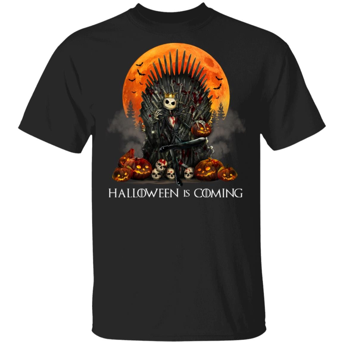 Jack Skellington Halloween Is Coming T-Shirt - Funny Jack Skellington Shirt, Black, Unisex T-Shirt