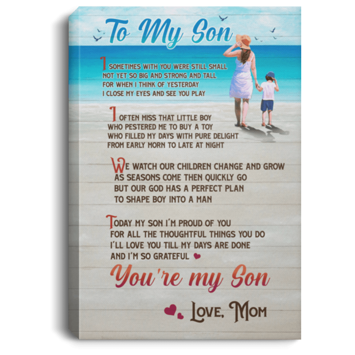 To My Son I Sometimes Wish You With Were Still Small Framed Canvas - Unframed Poster - To My Son Form Mom Gift, White, 0.75'' Framed Canvas To My Son I Sometimes Wish You With Were Still Small Framed Canvas - Unframed Poster - To My Son Form Mom Gift, White, 0.75'' Framed Canvas