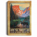 Into the Forest I Go to Lose My Mind Wrapped Framed Canvas Prints - Unframed Poster - Home Decor Wall Art, White, 0.75'' Framed Canvas