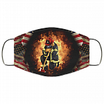 Proud To Be A Firefighter Washable Reusable Custom-Printed Cloth Face Mask Cover, White, Cloth Face Cover