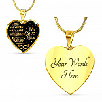 When I Tell You I Don’t Say It Out Of Habit I Love You Heart Pendant Necklace - Necklace For Wife From Husband - Heart Luxury Necklace (Gold Plated)