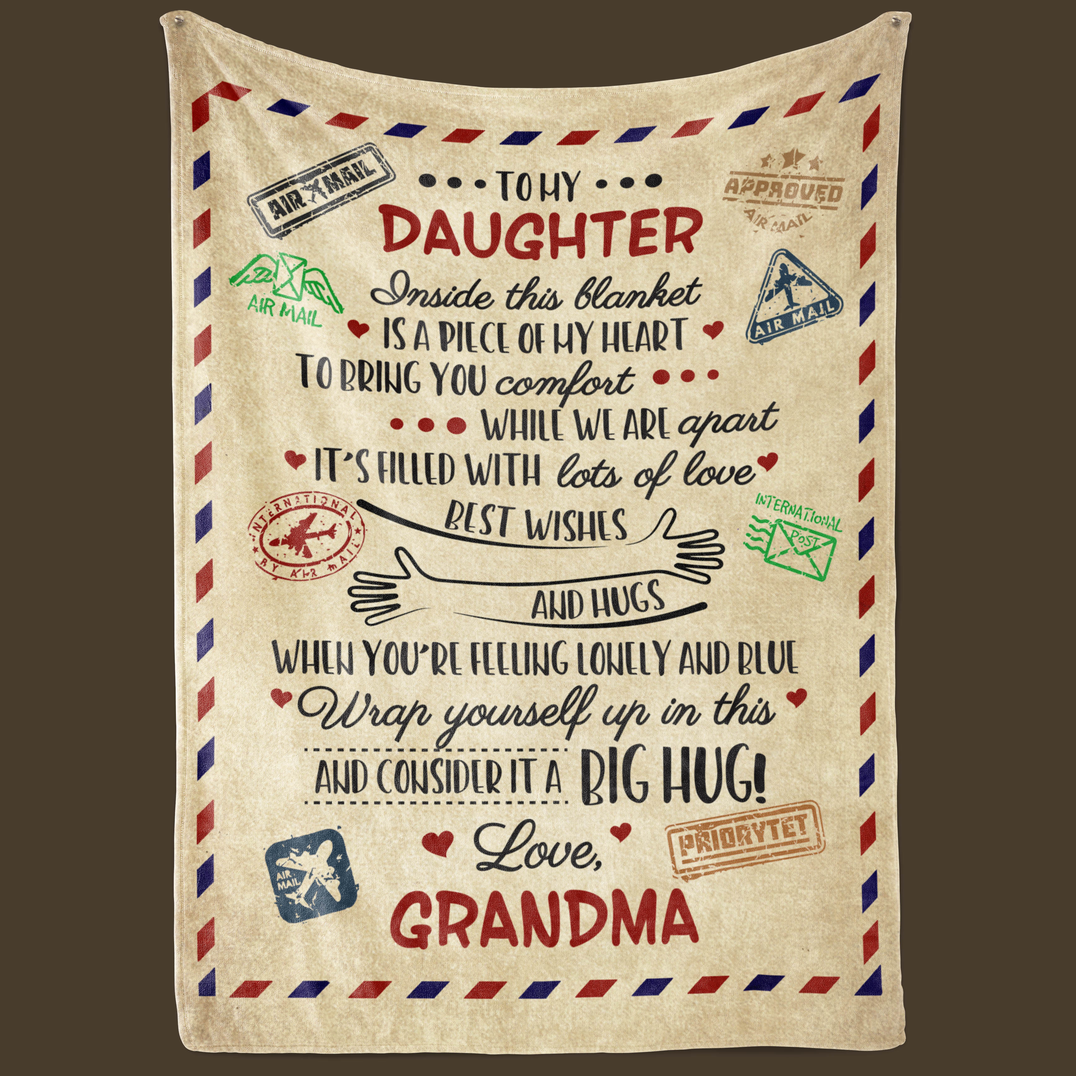 Personalized Daughter Letter Blanket Personalized to My Daughter