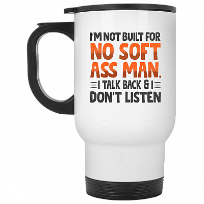 14 oz. White Travel Mug