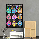 5VT. Social Distancing Greetings canvas mockup