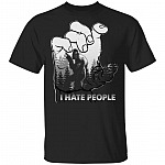 Bigfoot I Hate People - Bigfoot Gifts T-Shirt, Black, Unisex T-Shirt
