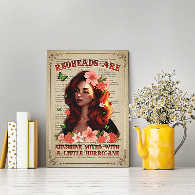 Alternative view of RedHeads Are Sunshine Mixed With A Little Hurricane Gallery Wrapped Framed Canvas Prints-Unframed Poster