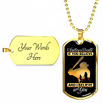 Baseball Dog Tag Anything Is Possible If You Believe and I Believe in You Dog Tag Pendant Necklace - Dog Tag (Gold Plated)