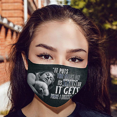 Alternative view of It Puts the Mask on Its Skin or Else It Gets Phase 1 Again Buffalo Bills Washable Reusable Custom - Printed Cloth Face Mask Cover