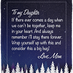 To My Daughter If There Ever Comes A Day When We Can't Be Together From Mom Fleece Blanket - Premium Sherpa Blanket, White, Cozy Plush Fleece Blanket - 50x60 To My Daughter If There Ever Comes A Day When We Can't Be Together From Mom Fleece Blanket - Premium Sherpa Blanket, White, Cozy Plush Fleece Blanket - 50x60