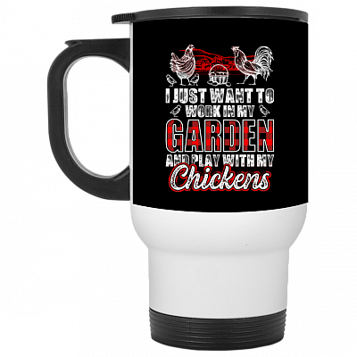 14 oz. White Travel Mug