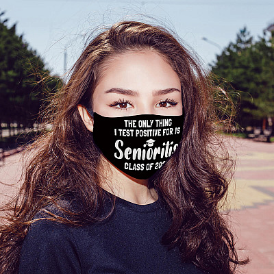 Alternative view of The Only Thing I Test Positive for Is Senioritis Class of 2021 Washable Reusable Custom - Printed Cloth Face Mask Cover
