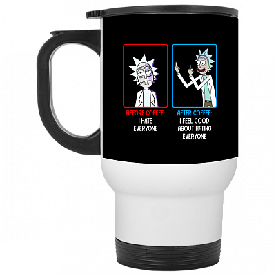 14 oz. White Travel Mug