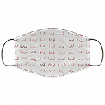 Funny Doodle Boobs Washable Reusable Custom - Printed Cloth Face Mask Cover, White, Cloth Face Cover