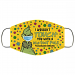 I Wouldn't Touch You With A 36.5 Foot Pole Washable Reusable Custom - Printed Cloth Face Mask Cover, Athletic Gold, Cloth Face Cover