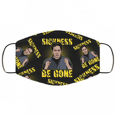 Sickness Be Gone The Five-Star Man Washable Reusable Custom Printed Cloth Face Mask Cover, Black, Cloth Face Cover