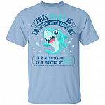 This Baby Is Made with Love in 2 Minutes by Dad in 9 Months by Mom Youth Tee, Light Blue, Youth T-Shirt