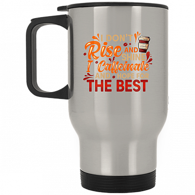 14 oz. Silver Travel Mug