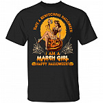 Have A Bewitching Halloween I Am A March Girl T-Shirt - Funny Halloween Shirt For Women, Black, Unisex T-Shirt