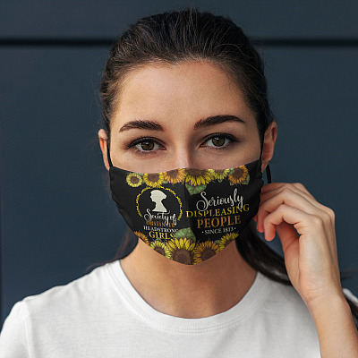 Alternative view of Society Of Obstinate Headstrong Girls Seriously Displeasing People Since 1813 Washable Reusable Cloth Face Mask