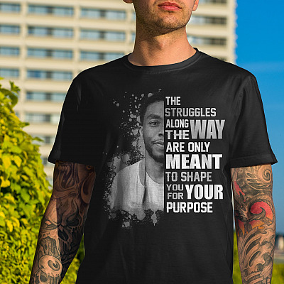 Alternative view of The Struggles Along the Way Are only Meant to Shape You for Your Purpose Rip Chadwick T-Shirt