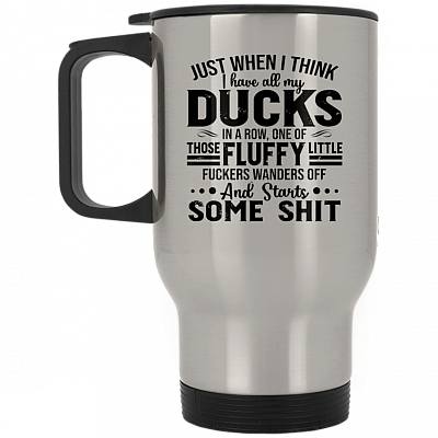 14 oz. Silver Travel Mug