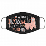 A Whole Llama Learning Going On Washable Reusable Custom - Printed Cloth Face Mask Cover, Black, Cloth Face Cover A Whole Llama Learning Going On Washable Reusable Custom - Printed Cloth Face Mask Cover, Black, Cloth Face Cover