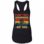 Biker Pump Tires Not Gas Vintage Cotton Tank Top Tee - Ladies Racerback Tank, Black, Ladies Racerback Tank Biker Pump Tires Not Gas Vintage Cotton Tank Top Tee - Ladies Racerback Tank, Black, Ladies Racerback Tank