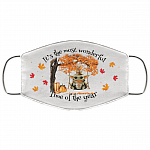 It's The Most Wonderful Time Of The Year Halloween Baby Yoda Washable Reusable Custom Printed Cloth Face Mask Cover, White, Cloth Face Cover