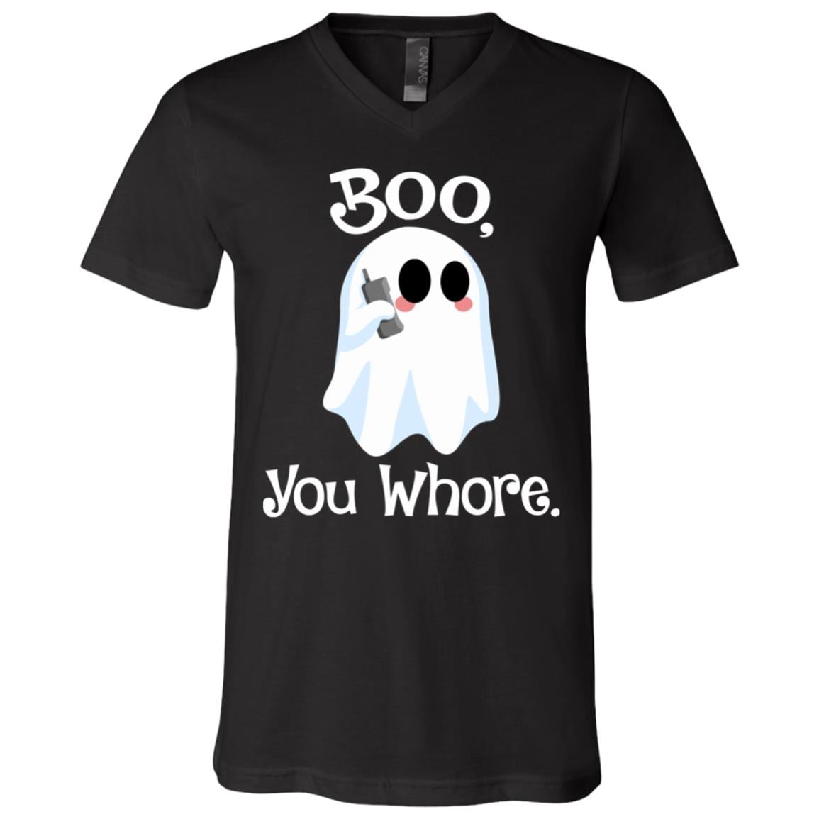 Cute Boo You Whore T-Shirt - V-Neck Shirt - Mean Girls Halloween Ghost Whore Shirt, Black, V-Neck T-Shirt Cute Boo You Whore T-Shirt - V-Neck Shirt - Mean Girls Halloween Ghost Whore Shirt, Black, V-Neck T-Shirt