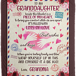 To My Granddaughter Inside This Blanket Is a Piece of My Heart Fleece Blanket - Premium Mink Sherpa Blanket, White, Cozy Plush Fleece Blanket - 50x60 To My Granddaughter Inside This Blanket Is a Piece of My Heart Fleece Blanket - Premium Mink Sherpa Blanket, White, Cozy Plush Fleece Blanket - 50x60