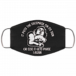 Buffalo Bill It Puts the Facemask on Its Skin or Else Washable Reusable Custom - Printed Cloth Face Mask Cover, Black, Cloth Face Cover