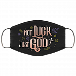 Not Luck Just God Washable Reusable Custom Printed Cloth Face Mask Cover, Black, Cloth Face Cover