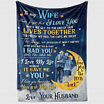 3VT. To My Wife Get To The End blanket mockup