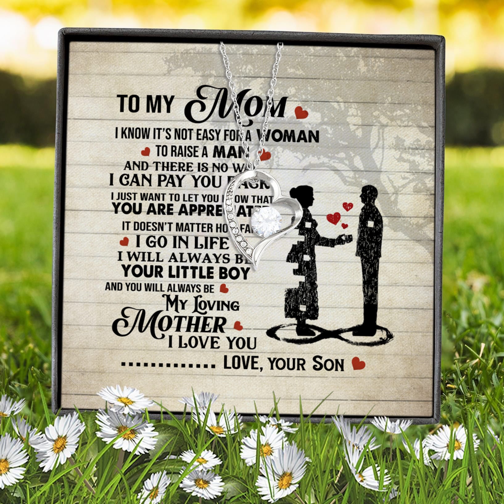 1. To My Mom_Son Forever Love Necklace (Silver) 7