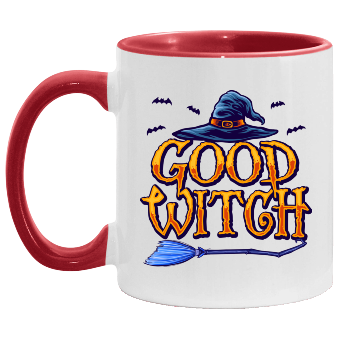 Good Witch Bad Witch Accent Mug, White/Red, 11 oz. Accent Mug