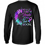 No Story Should End Too Soon Plain Front - Print On Back Hoodie - Sweatshirt - Long Sleeve, Black, Long Sleeve No Story Should End Too Soon Plain Front - Print On Back Hoodie - Sweatshirt - Long Sleeve, Black, Long Sleeve