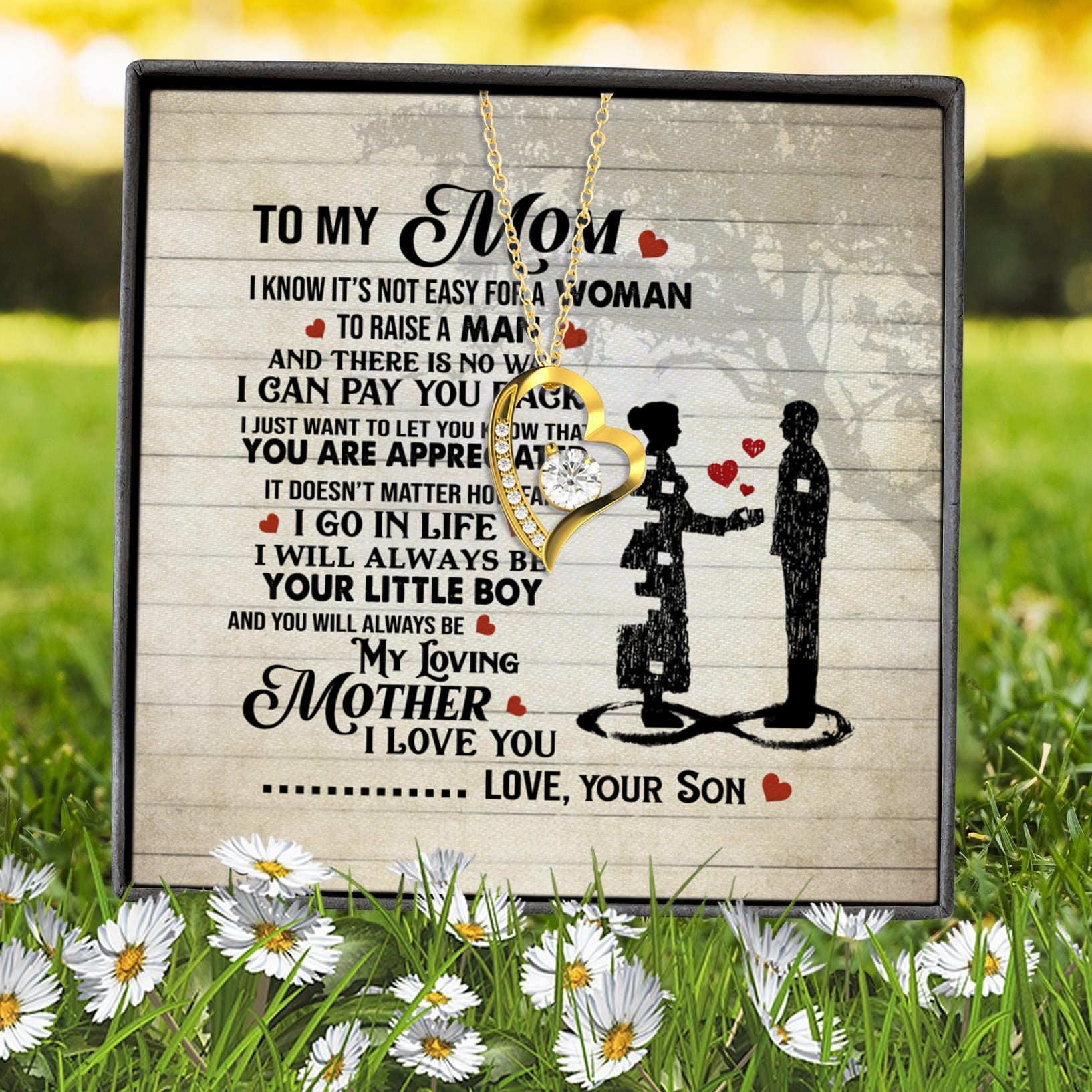 1. To My Mom_Son Forever Love Necklace (Gold) 7