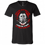 Social Distancing and Wear a Mask in Public Since 1978 Michael Myers T-Shirt - V Neck, Black, V-Neck T-Shirt