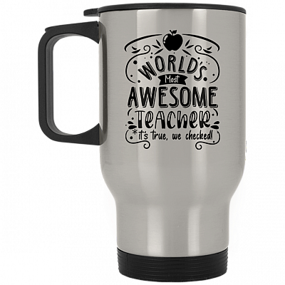 14 oz. Silver Travel Mug