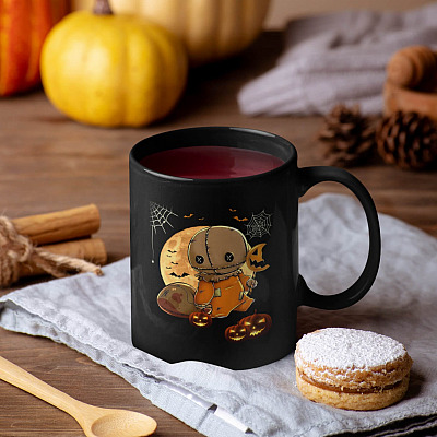 Alternative view of Trick R Treat Sam Coffee Mug - Beer Stein - Water Bottle - Color Changing Mug - Halloween Mug