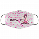 Breast Cancer Warrior Unbreakable Washable Reusable Custom Face Mask Cover, White, Cloth Face Cover Breast Cancer Warrior Unbreakable Washable Reusable Custom Face Mask Cover, White, Cloth Face Cover