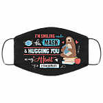 I'm Smiling Under This Mask Teacher Life Washable Reusable Custom - Printed Cloth Face Mask Cover, Black, Cloth Face Cover