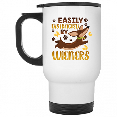 14 oz. White Travel Mug